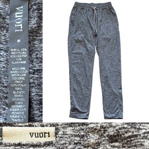 Vuori Ponto Performance Pants Men's Size Medium In Heatheres Grey